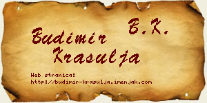 Budimir Krasulja vizit kartica